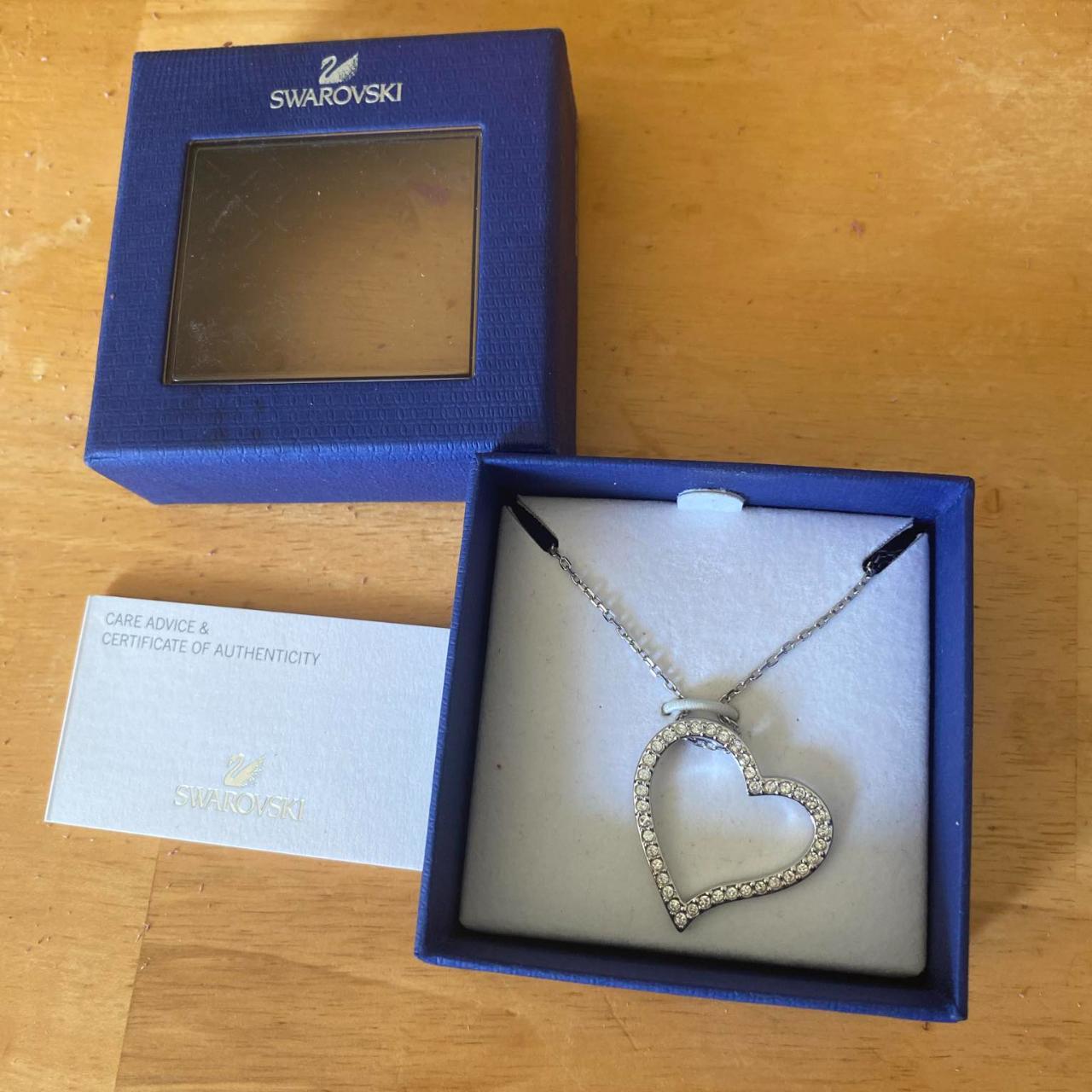 Swarovski heart necklace, complete with gift box, in... Depop