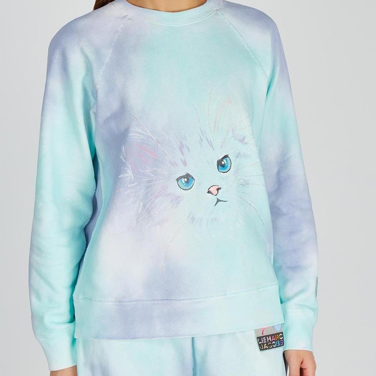 Marc Jacobs Cat Pullover Sweatshirt. Airbrushed Tie. Depop