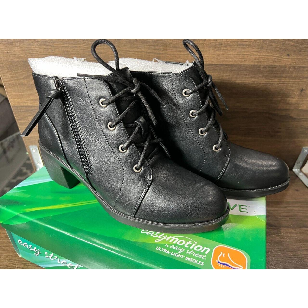 Easy Street Becker Lace Up Block Heel Ankle