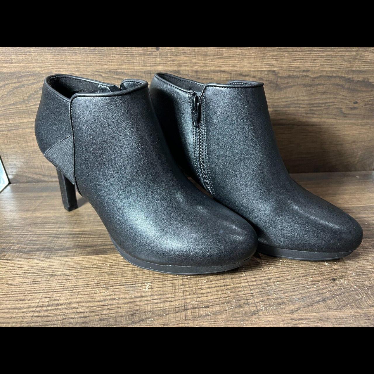 CLARKS Ambyr Hope Platform Dress Booties Black