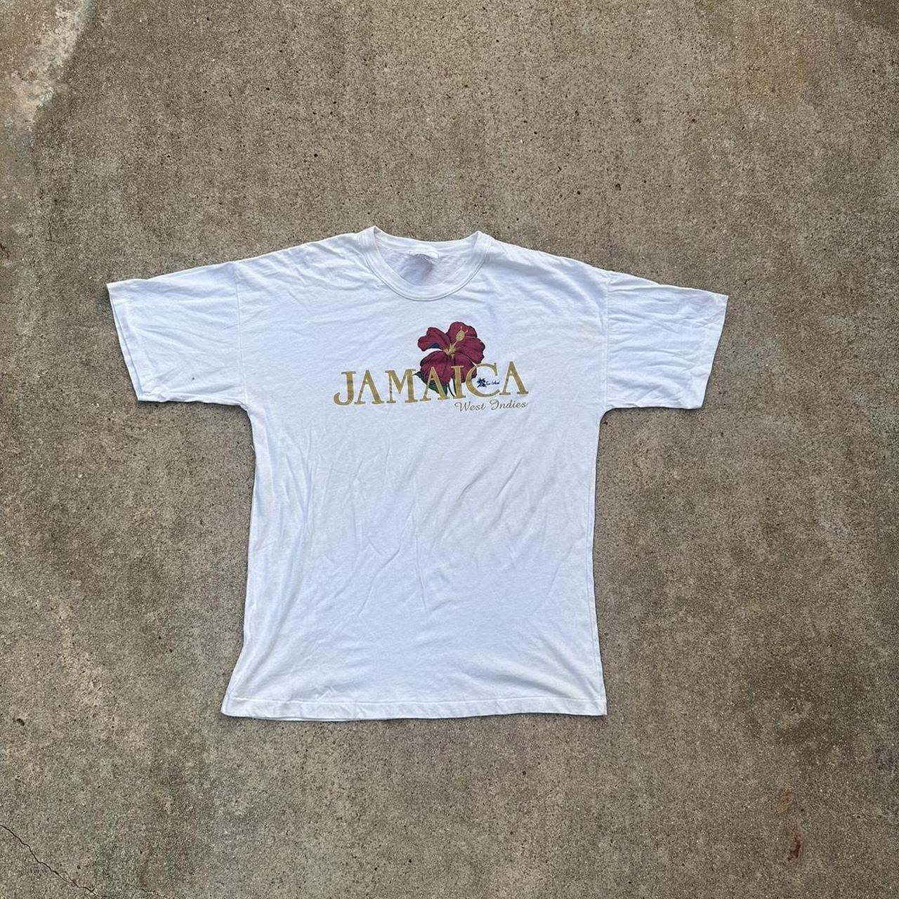 90s singles stich jamaica tee - Depop