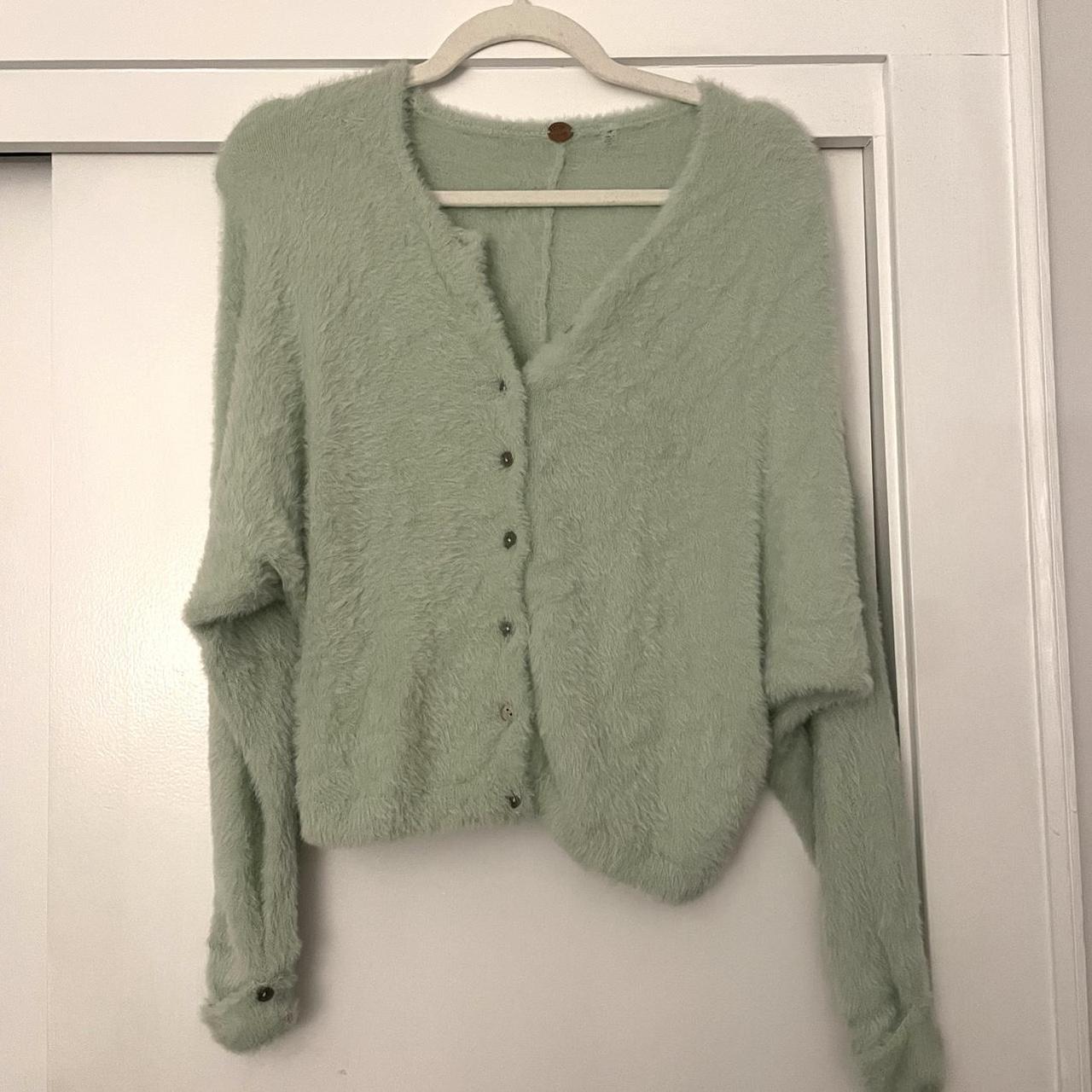 Free people clearance fuzzy cardigan