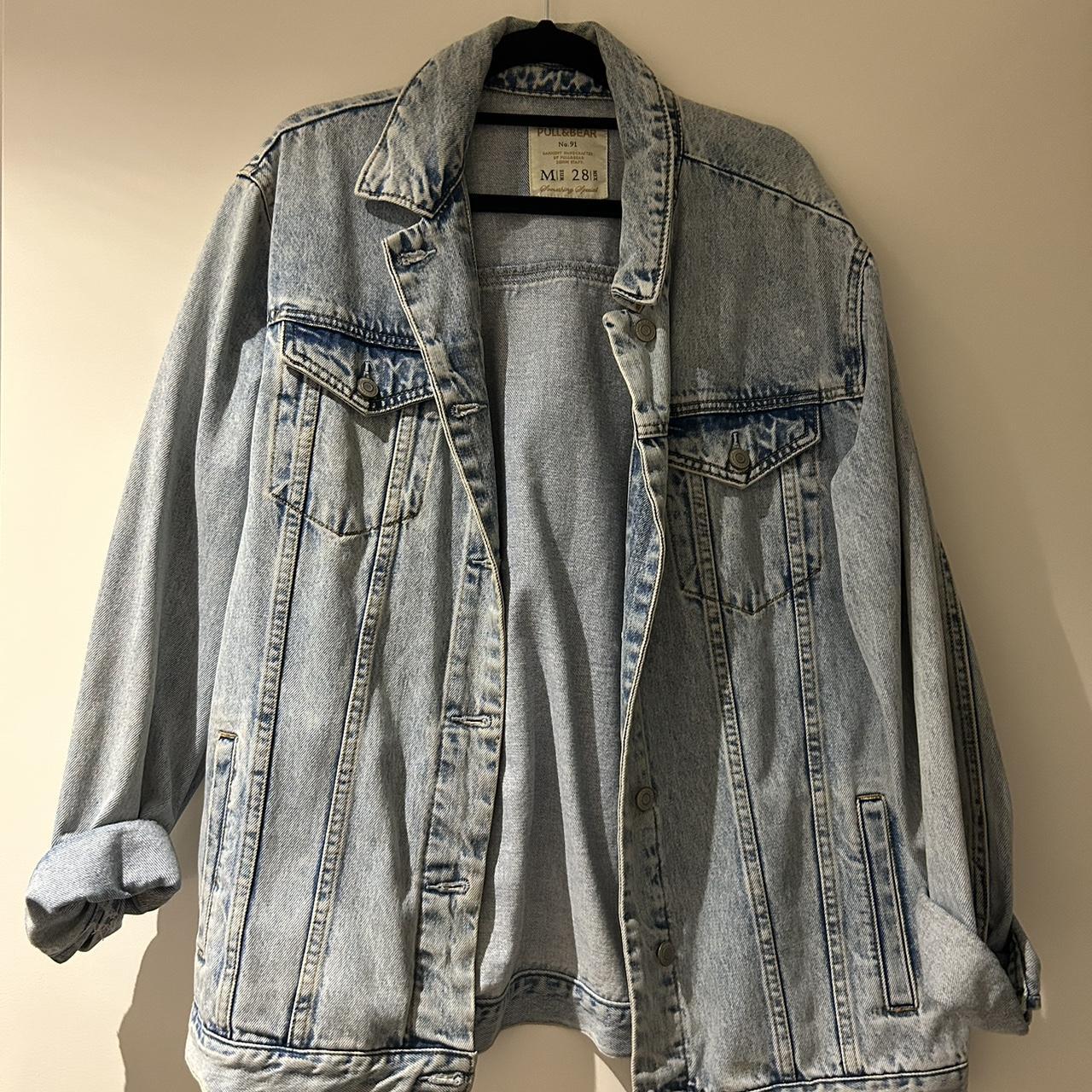 Pull Bear oversized denim jacket Size