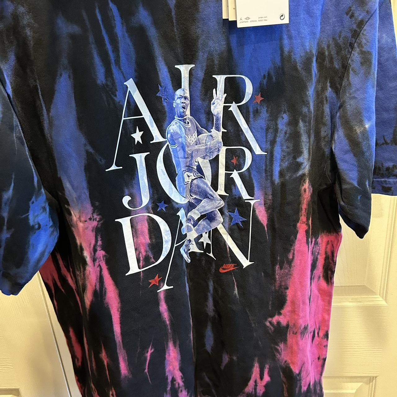 Pink and blue jordan shirt online