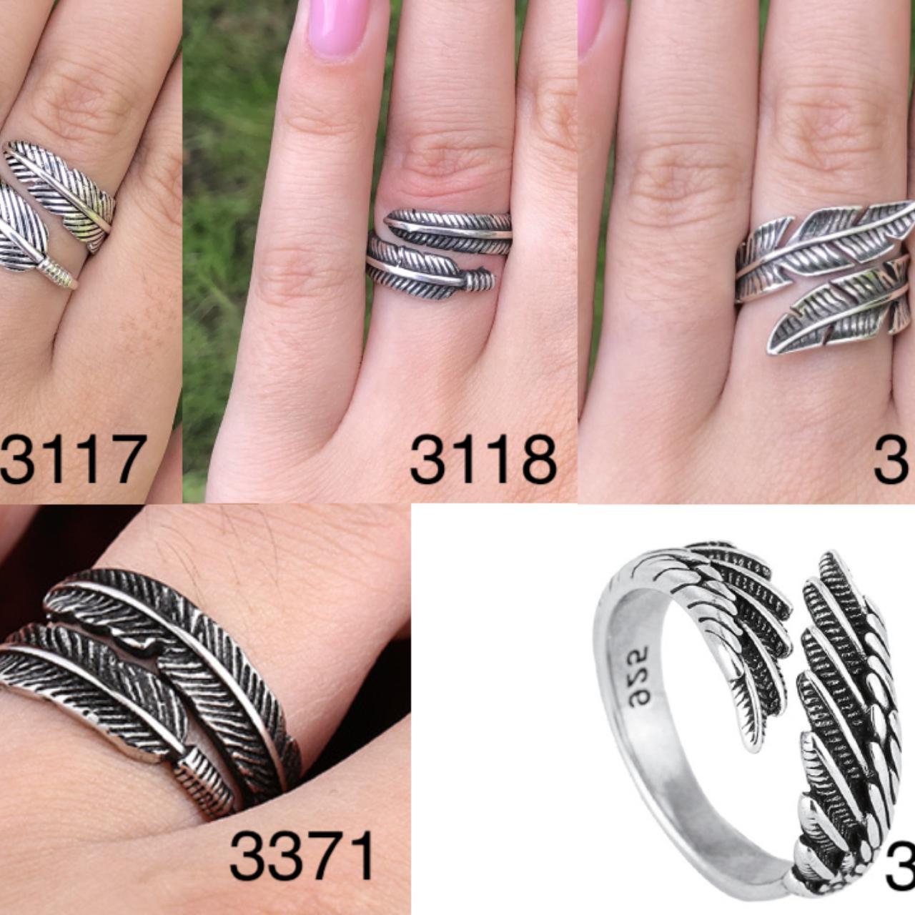 Feather Ring 925 Sterling Silver Rings Boho Rings Depop