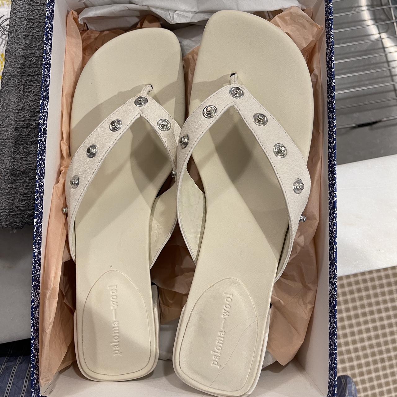 Paloma Wool Snaps II shoes in ecru / white only | Depop