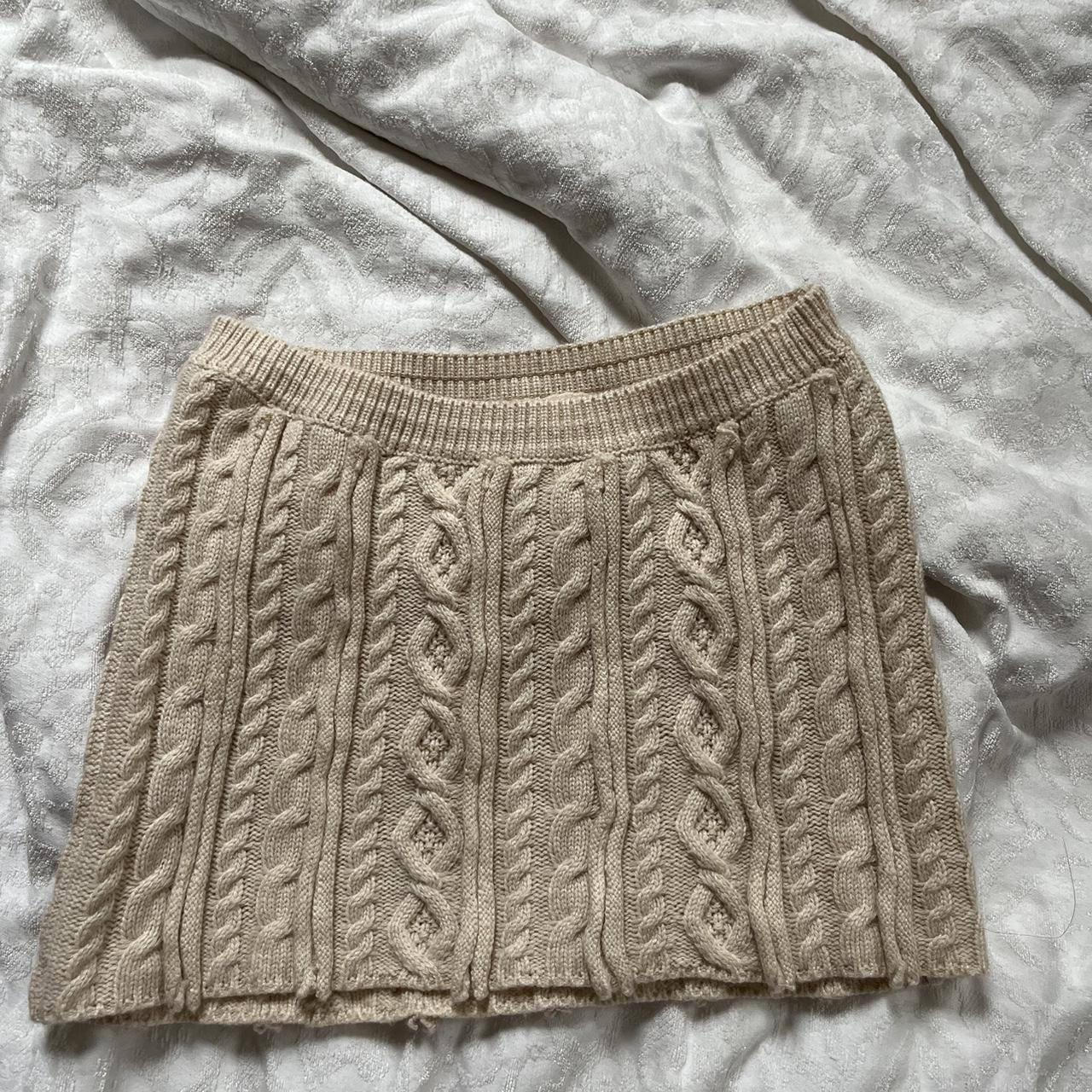 Mini knit skirt from Danielle Guizio. Never worn -... - Depop
