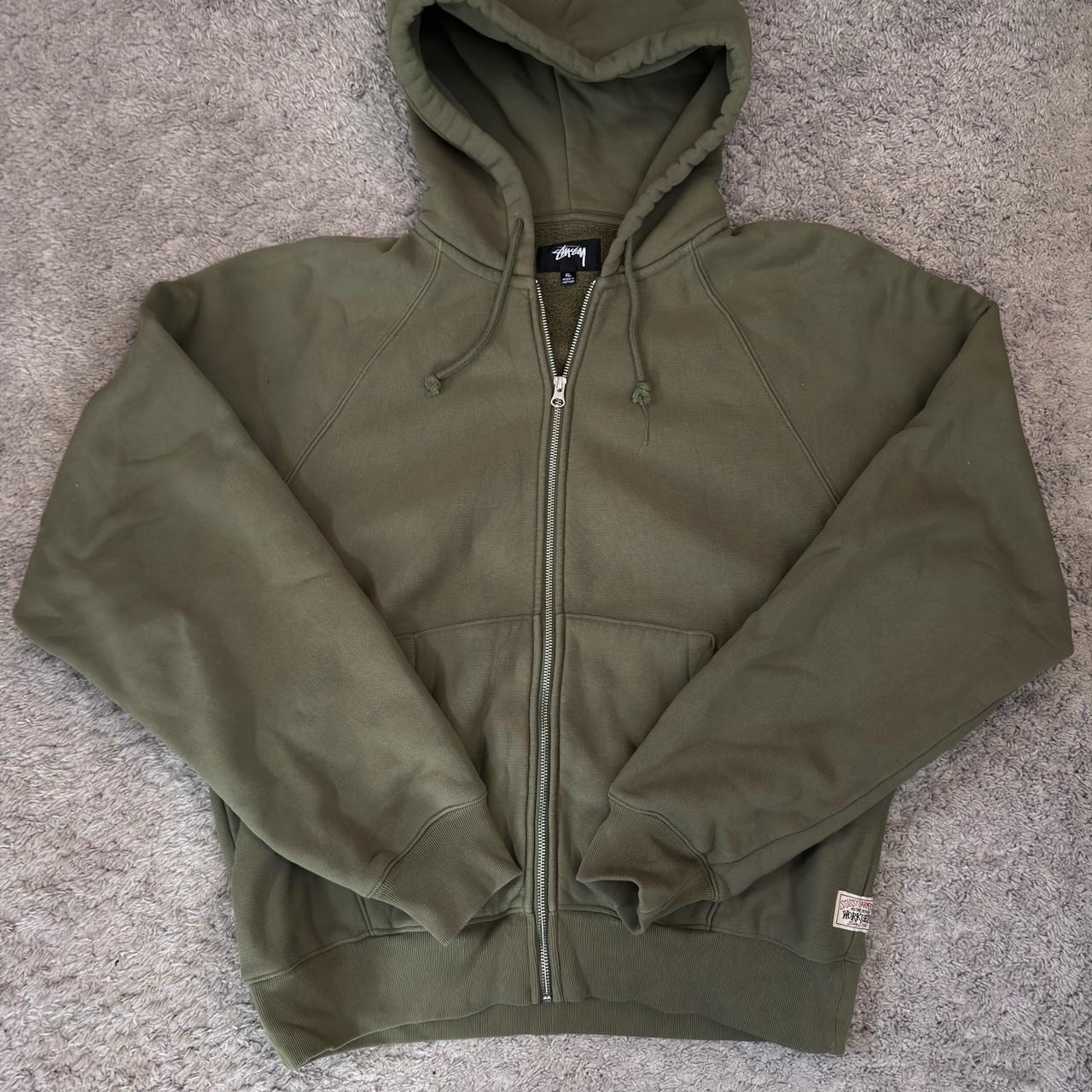 Stussy ジップアップジャケット Mサイズ オリーブ Stussy ジップアップジャケット Mサイズ オリーブ最 安値 で