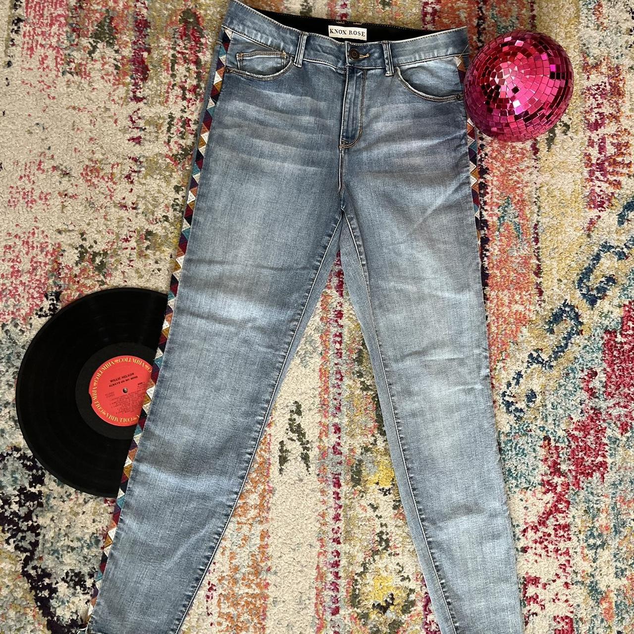 Size 10 Patterned Jeans Depop