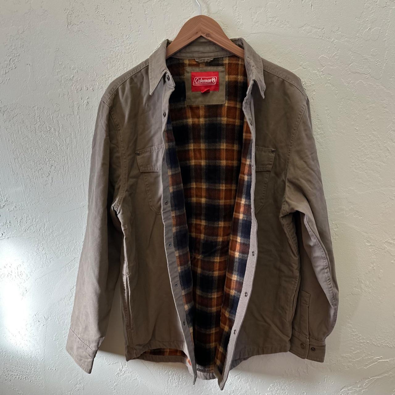 Source Unknown Men's Shacket Jacket - Brown/Khaki… - image 3