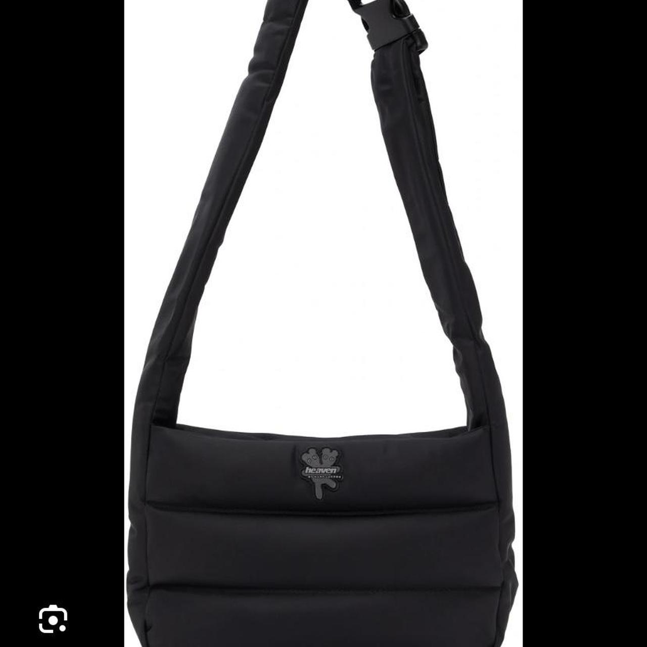 black nylon messenger bag , heaven by marc jacobs