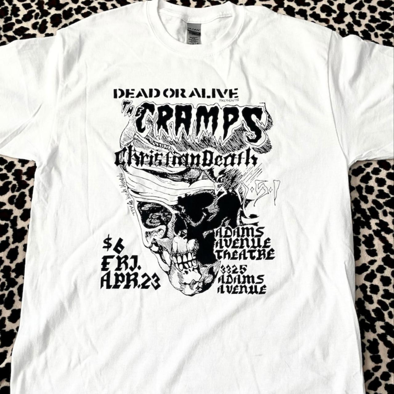 The Cramps Christian Death Tee re print shirt... - Depop