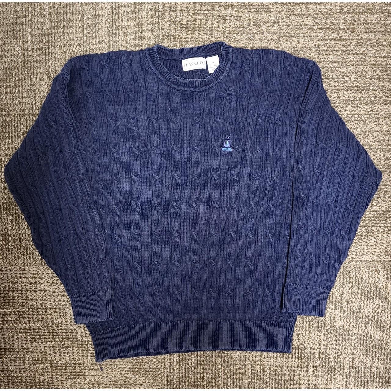 Vintage Izod Made in USA Cable Knit Sweater Men's... - Depop