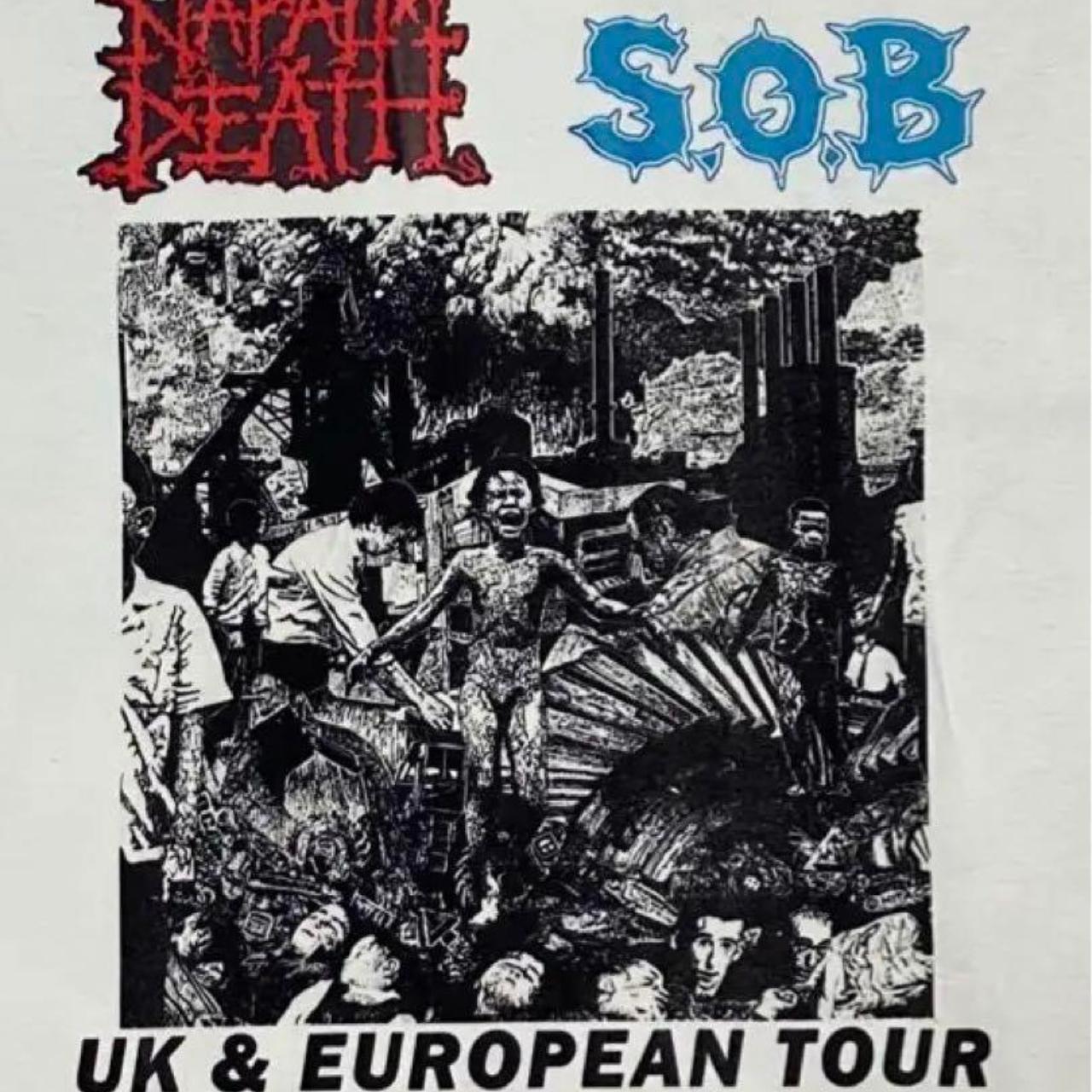 Napalm Death x SOB Tour '89 T-shirt #vintage #retro... - Depop