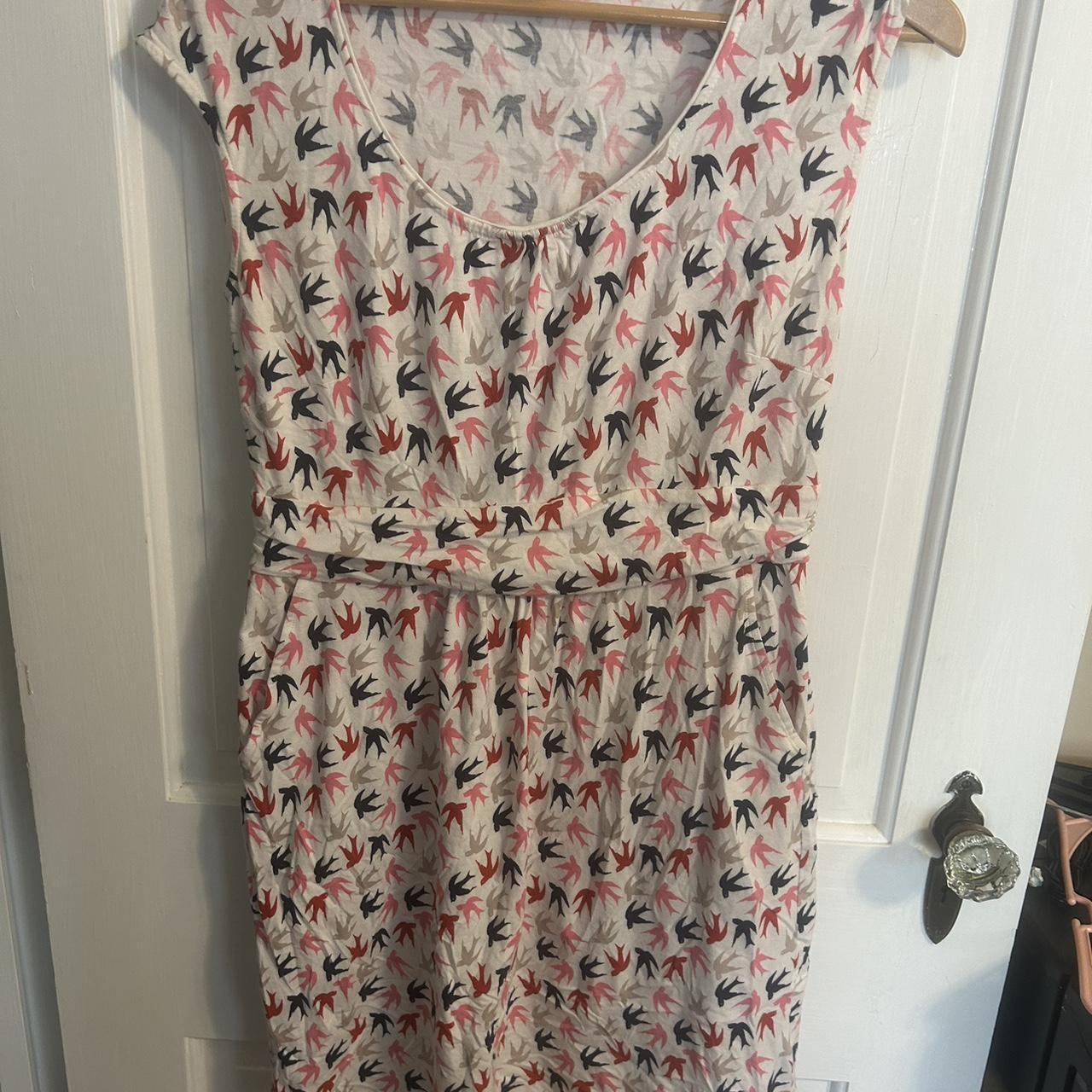 Boden bird print dress best sale