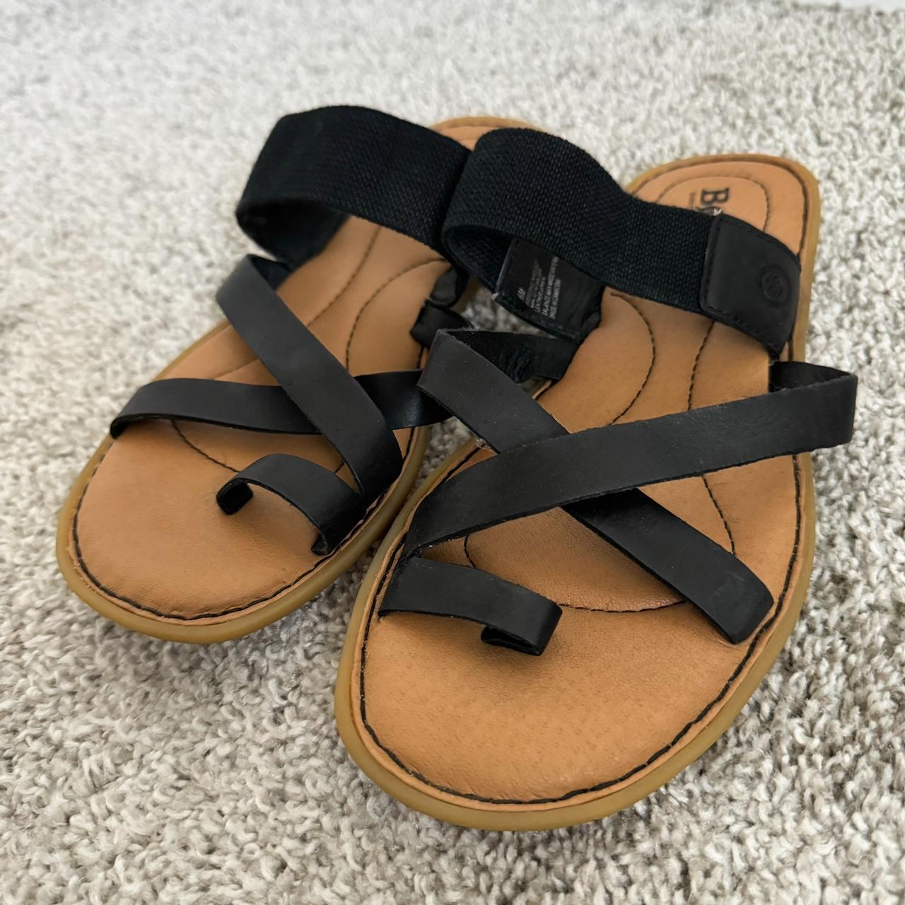 Born Black and Tan Sandals Lightly worn Great