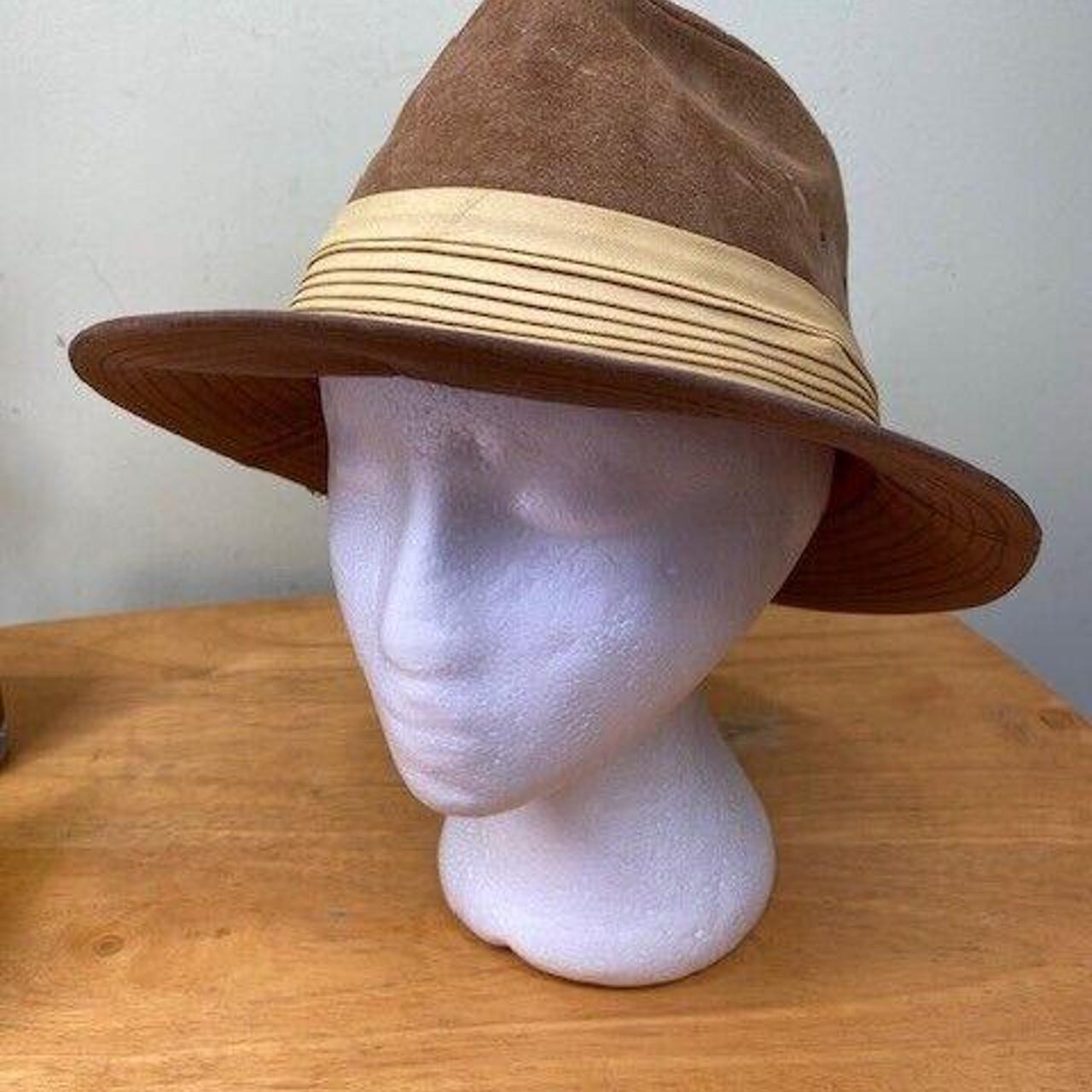 Kangol Men s Genuine Suede Brown Fedora Cap Hat Size