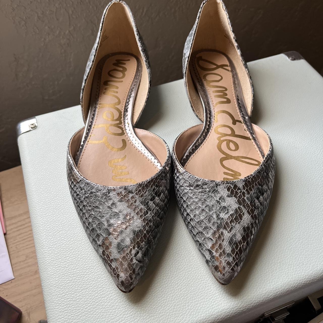 Sam Edelman Rodney d orsay snakeskin flats. Size