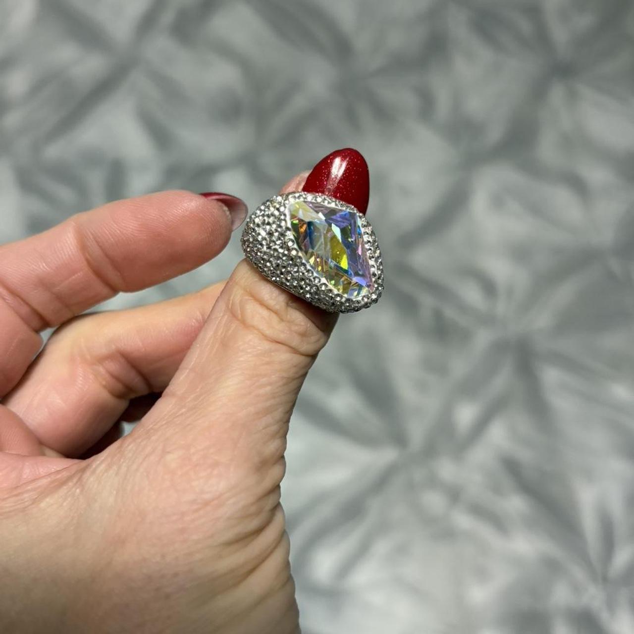 Women's Ring - Silver/Multi – Statement silver cr… - image 5