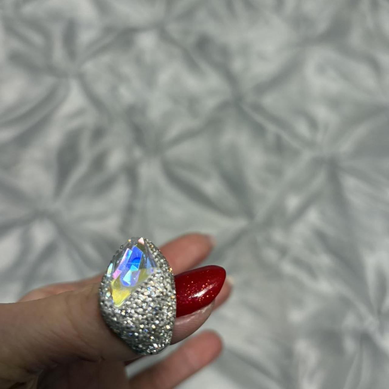 Women's Ring - Silver/Multi – Statement silver cr… - image 1