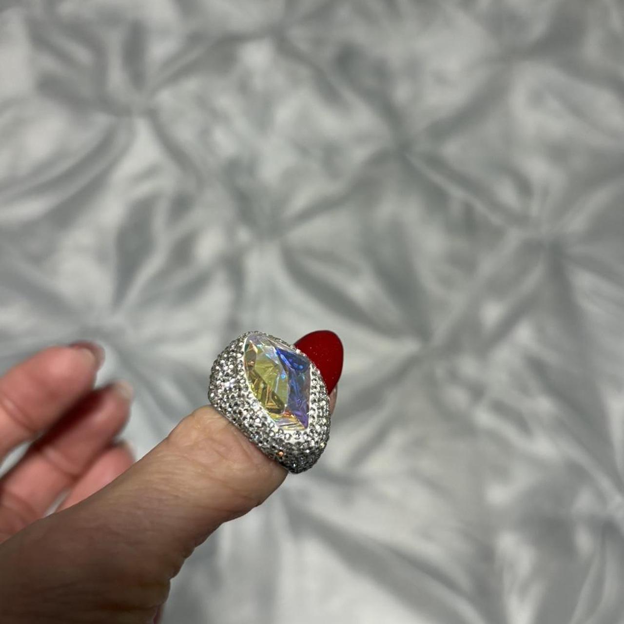 Women's Ring - Silver/Multi – Statement silver cr… - image 4