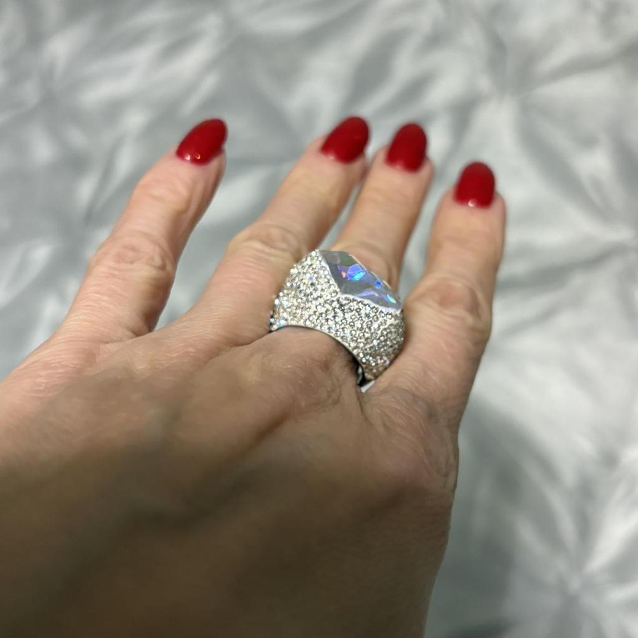 Women's Ring - Silver/Multi – Statement silver cr… - image 8