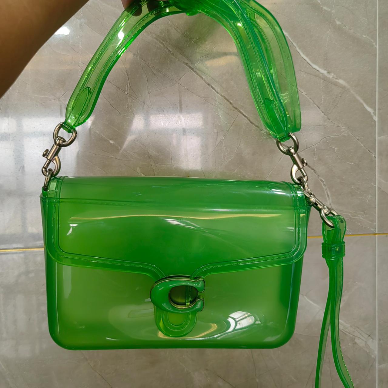 Lime green clear purse on sale