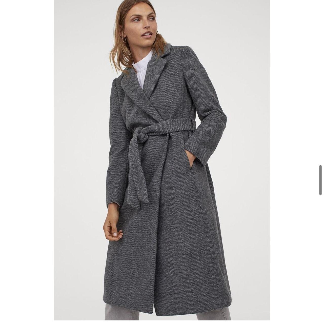 tie belt coat h&m