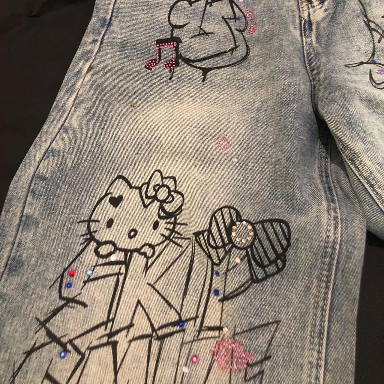 Sanrio Hello Kitty jeans - super cute and comfy... - Depop