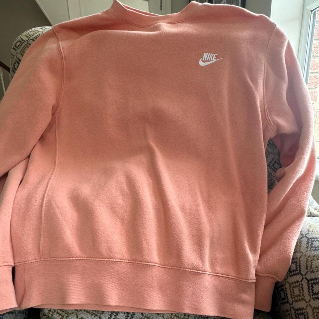 Peach Nike Crewneck. Barely worn. Men s size small. Depop