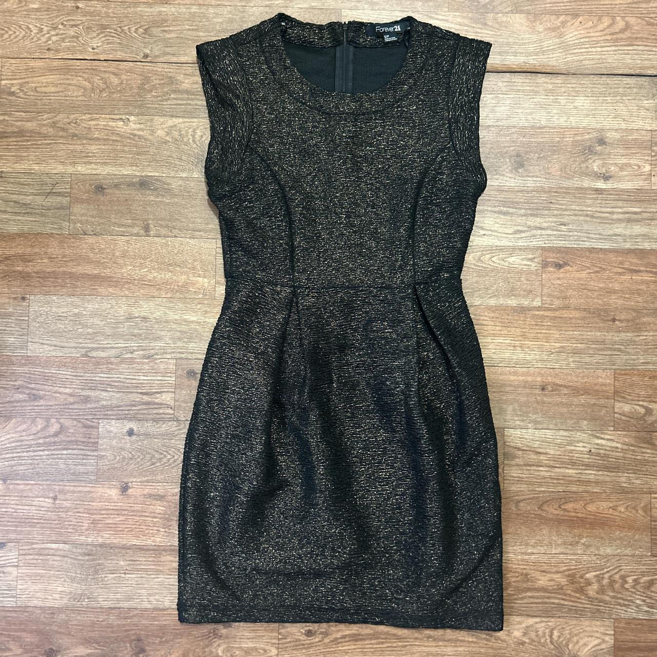 Forever 21 black and gold dress hotsell