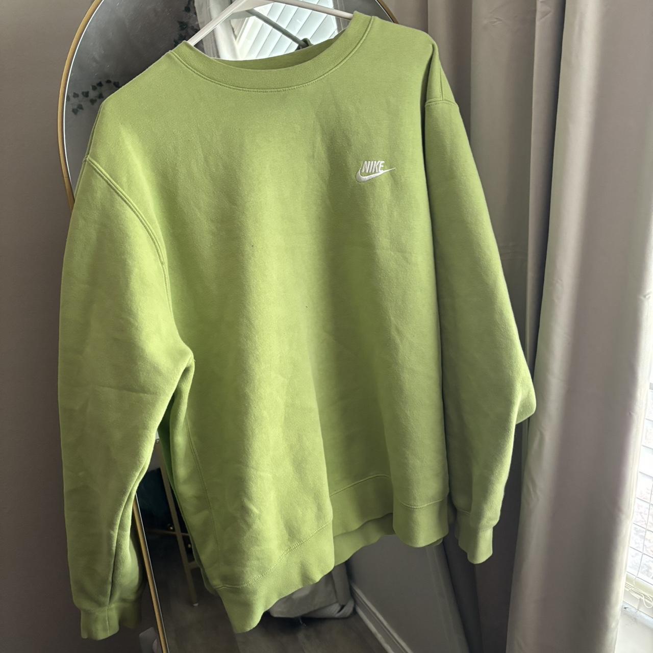 lime green nike crew neck