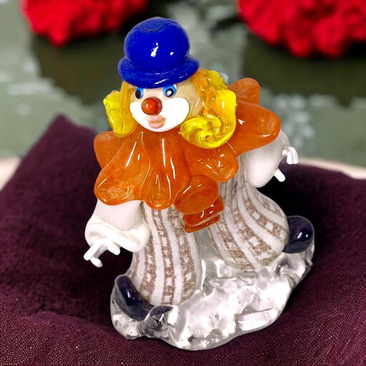 Cheapest Vintage MURANO Glass Clown Figurine HUGE!