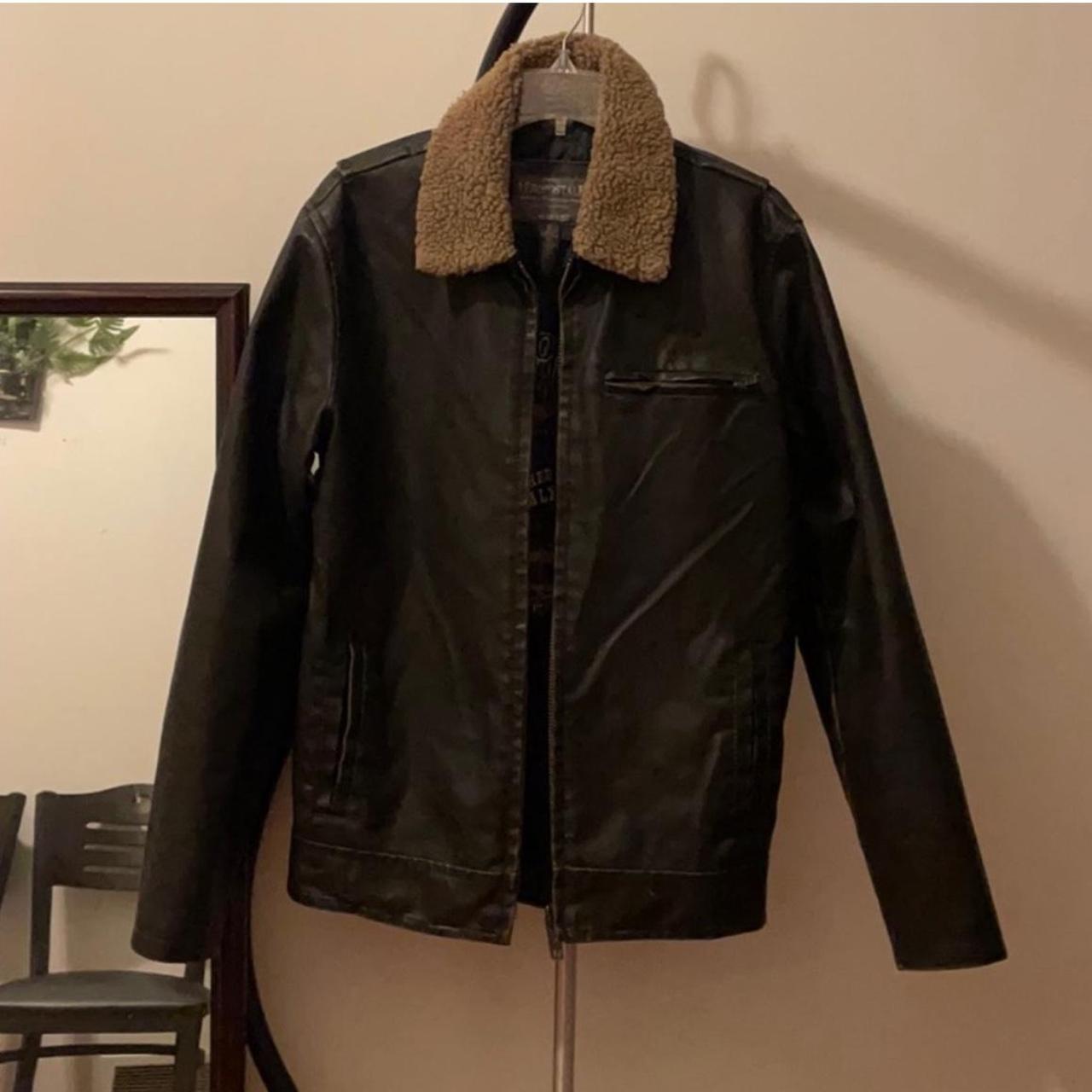 Aeropostale Vintage Leather Jacket CGA087 Style: | Depop