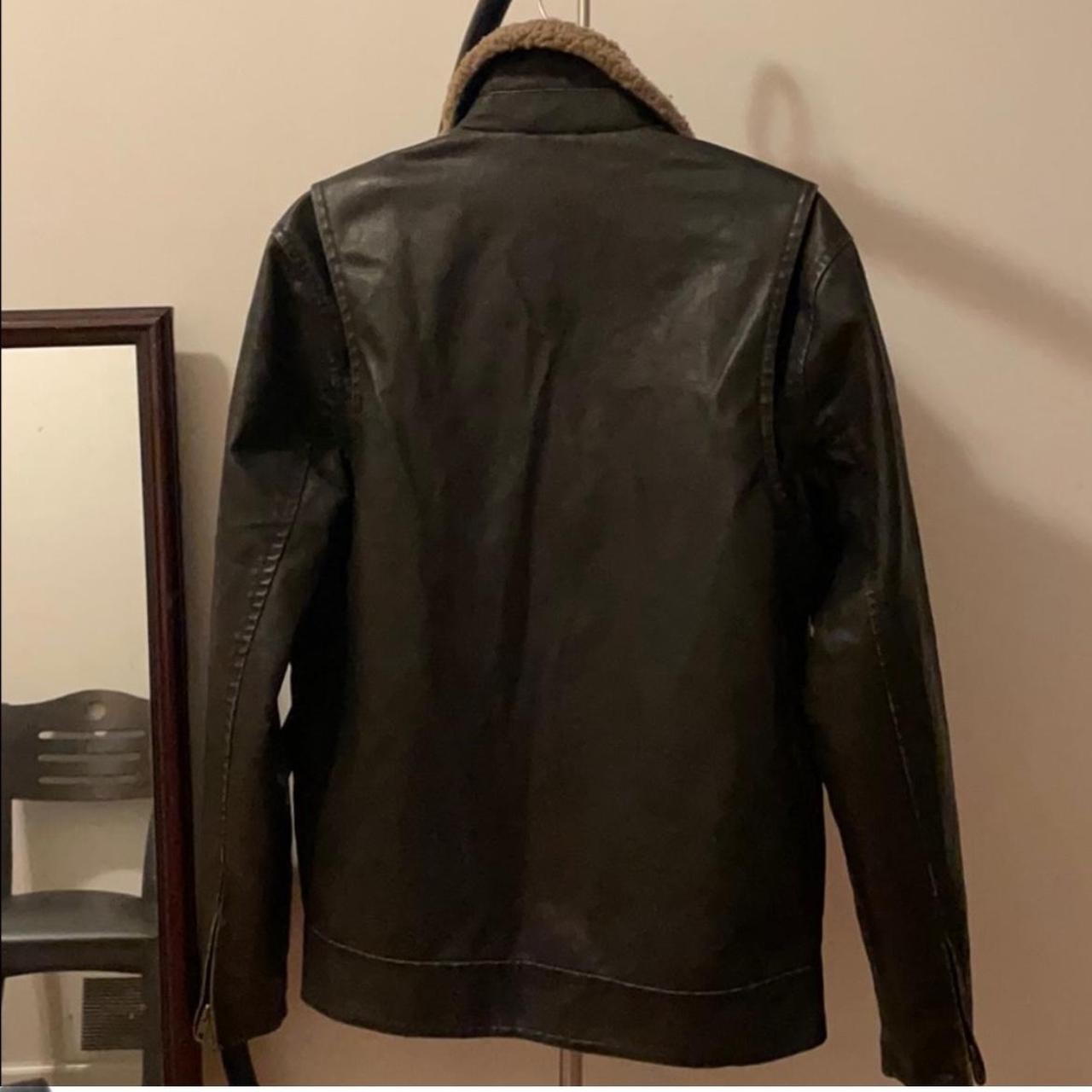 AEROPOSTALEレザージャケット Aeropostale Compagnie Generale Leather Bomber Jacket Size 38