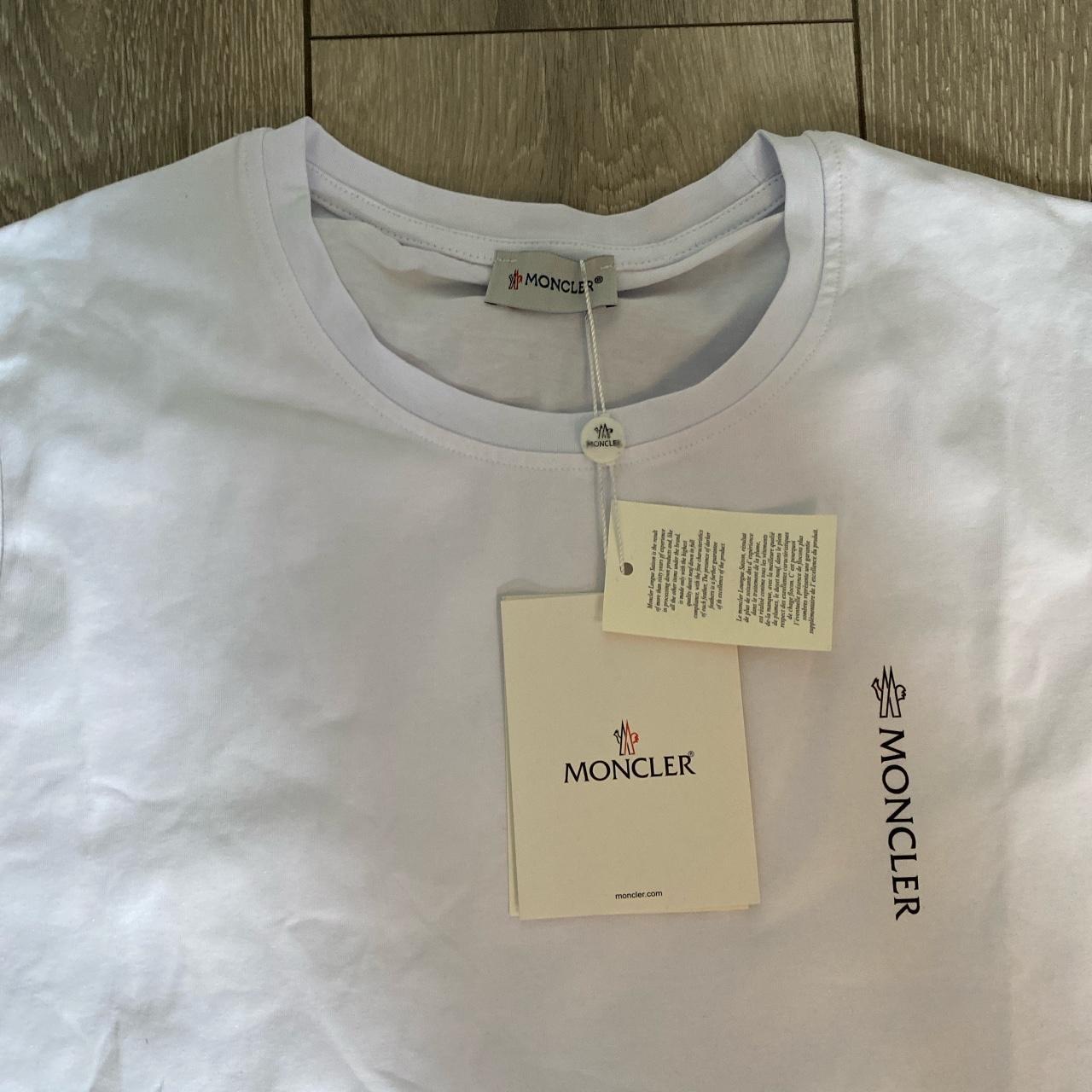 White moncler T-shirt💯💯 Brand new Size... - Depop