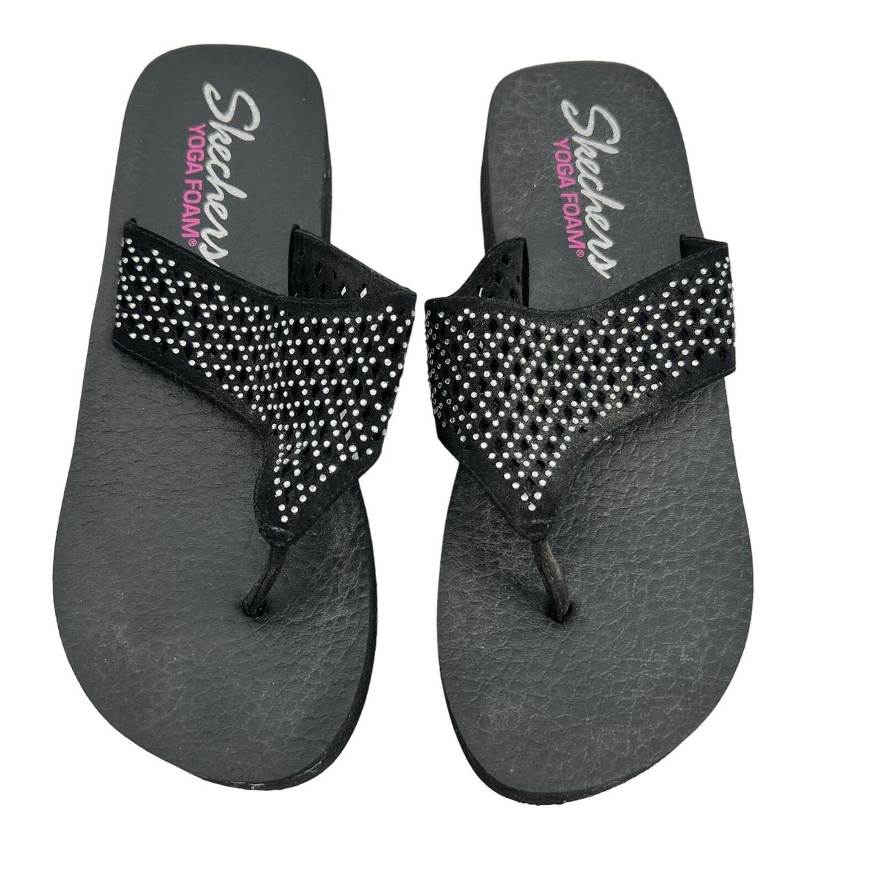 Skechers Yoga Foam Black Vinyasa Flow Rhinestone