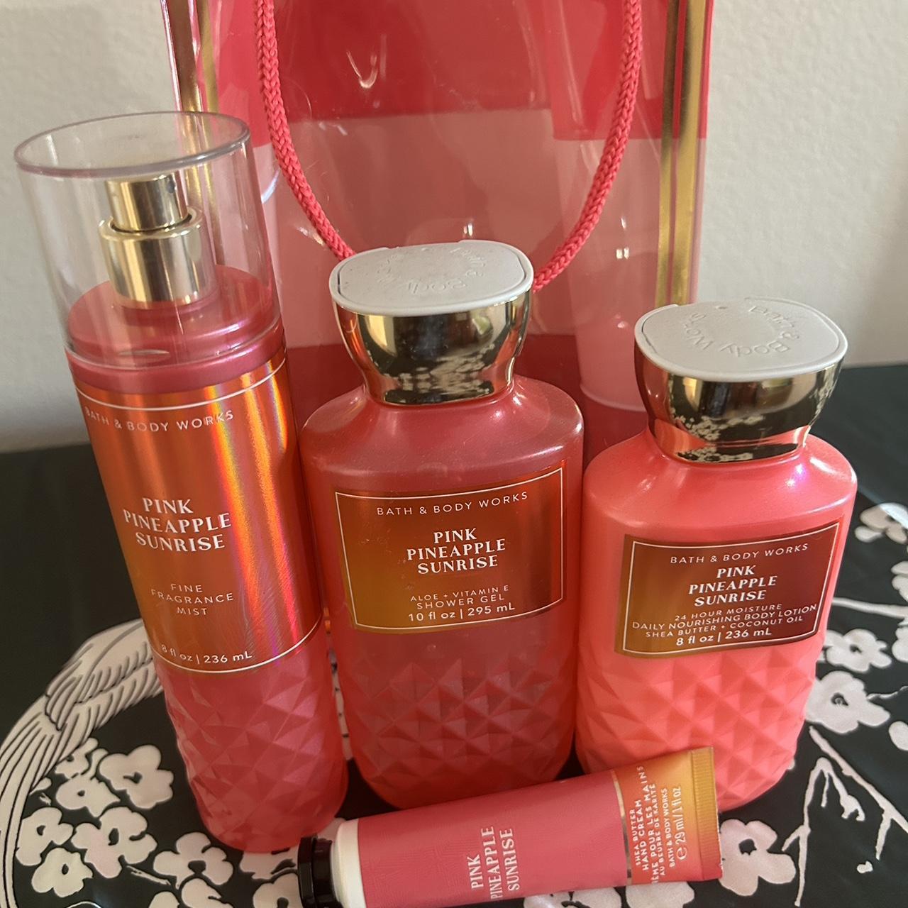 Bath & Body Works Pink Pineapple Sunrise gift set - | Depop