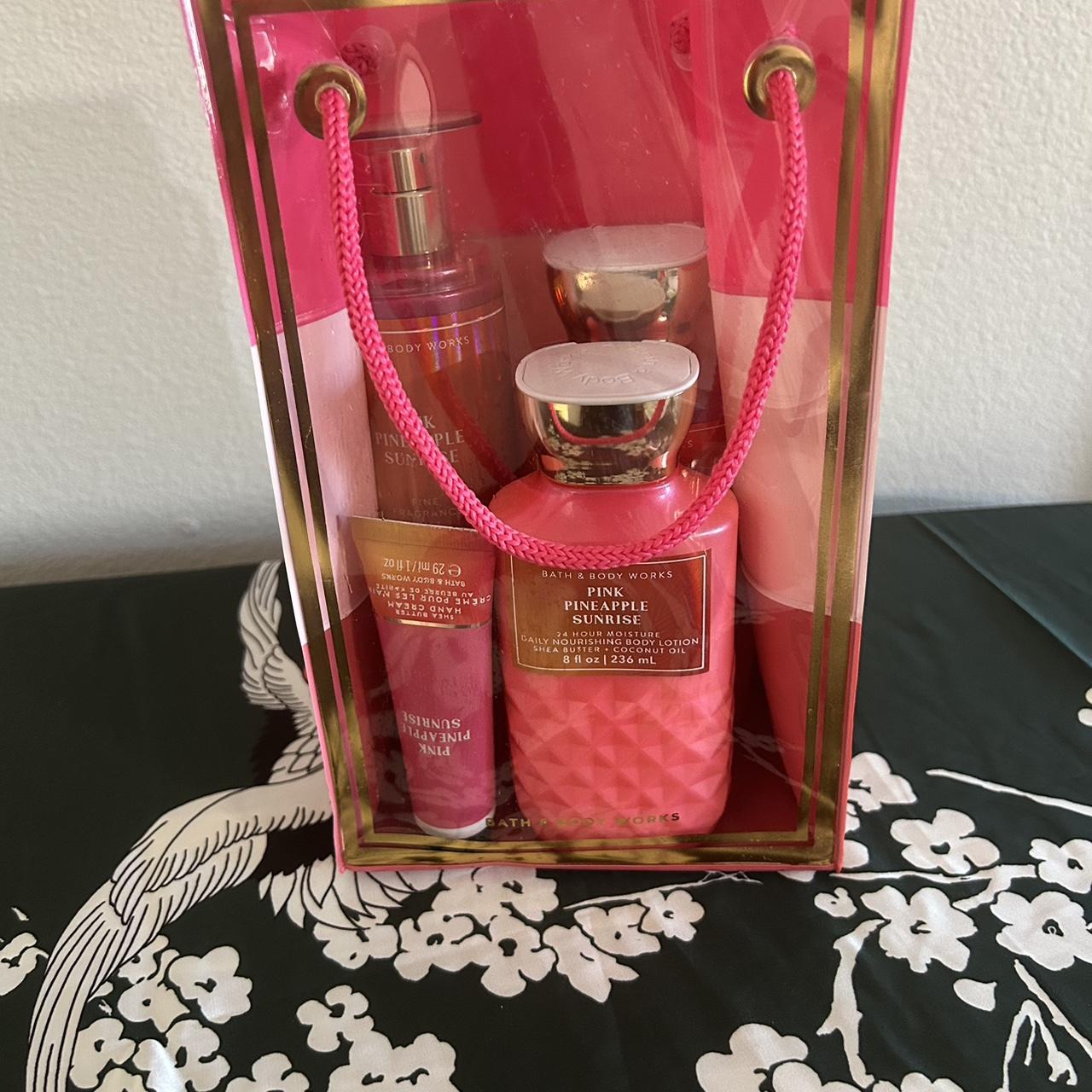 Bath & Body Works Pink Pineapple Sunrise gift set - | Depop