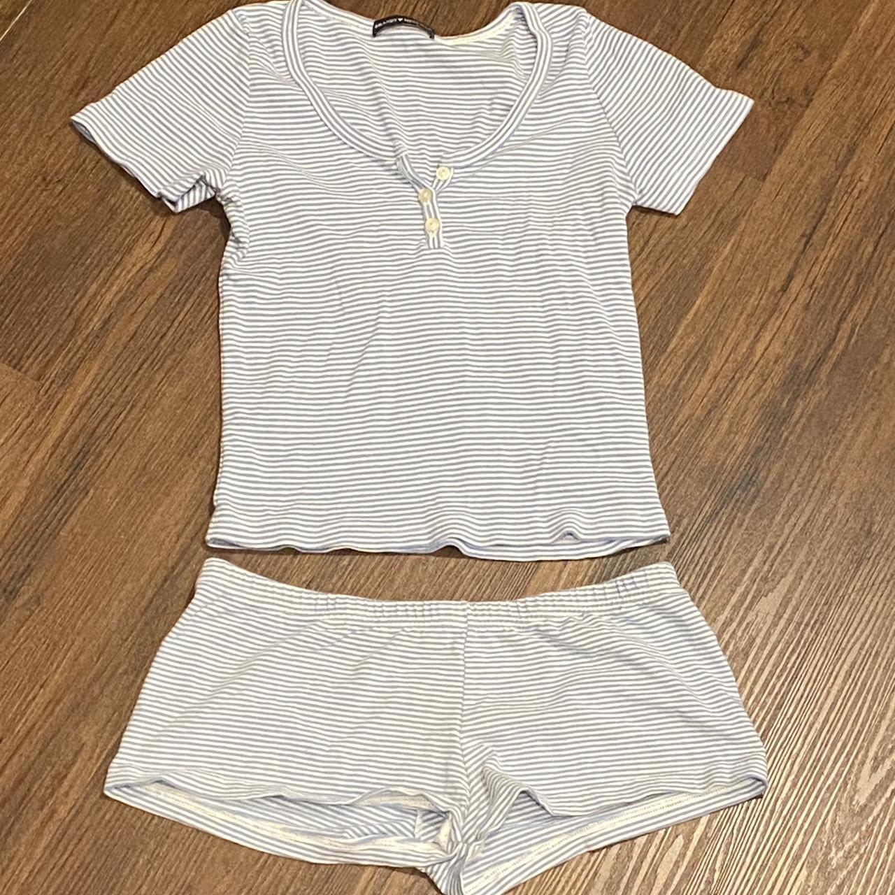 Brandy melville matching pajama set! The shorts are... Depop