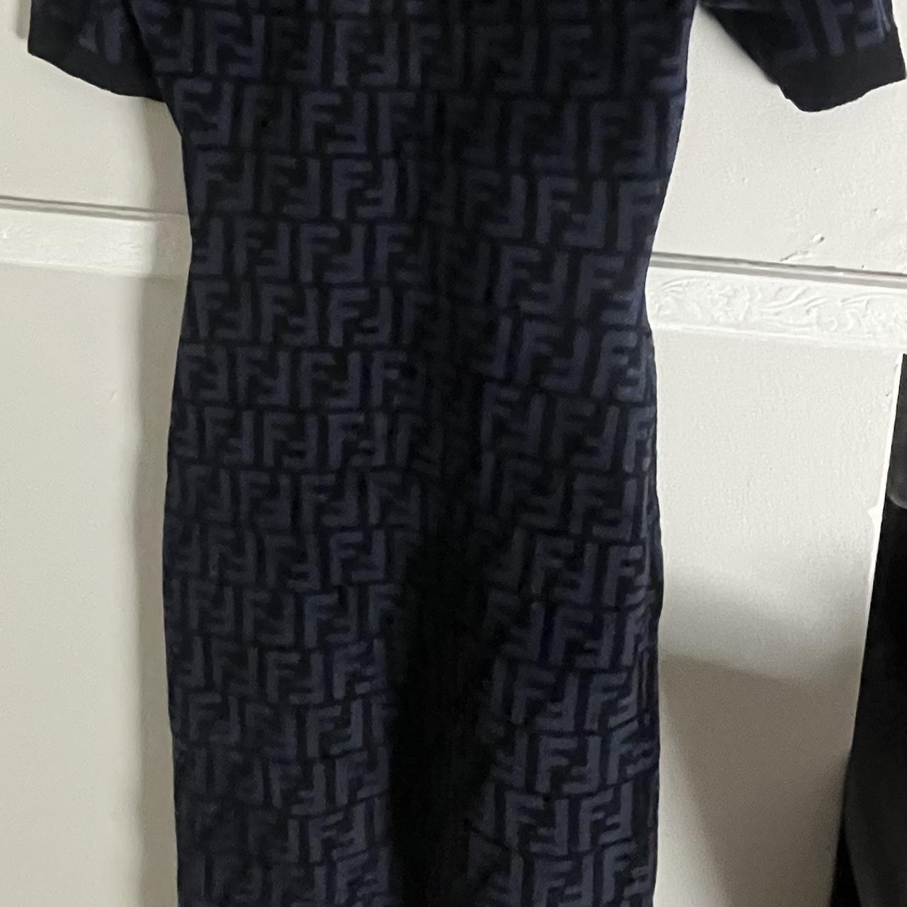 【関税&送料込】Fendi Abito Fendi Abito Lungo Con Scollo A Giro E Maniche Corte A Spalla