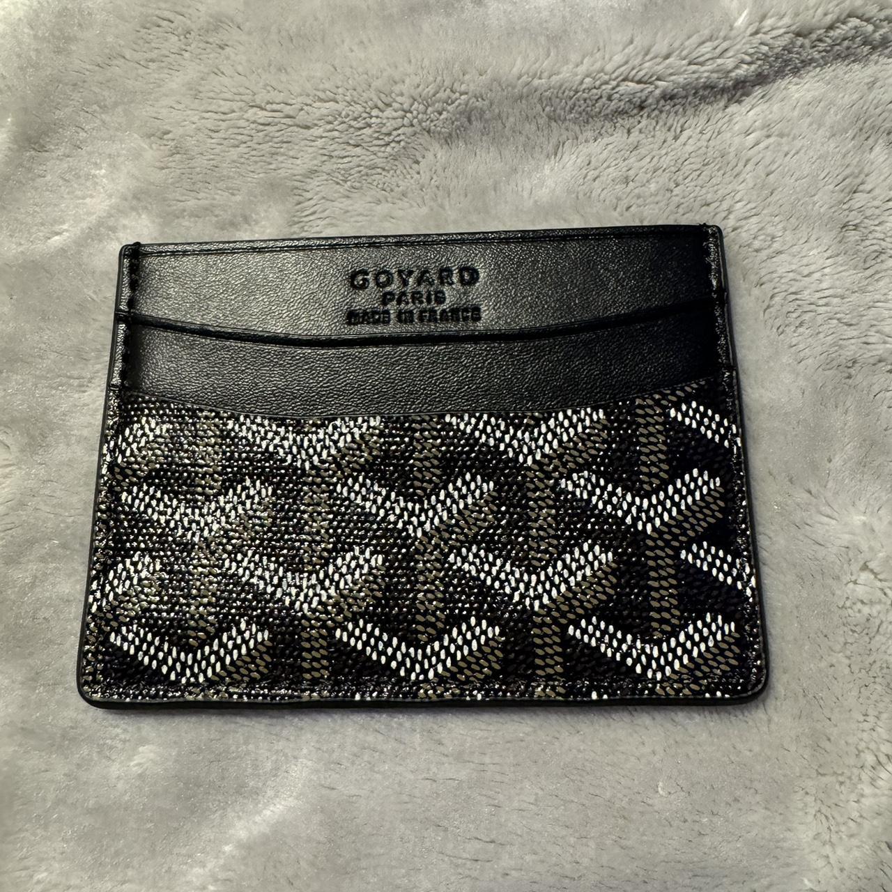 Goyard card holder black best sale