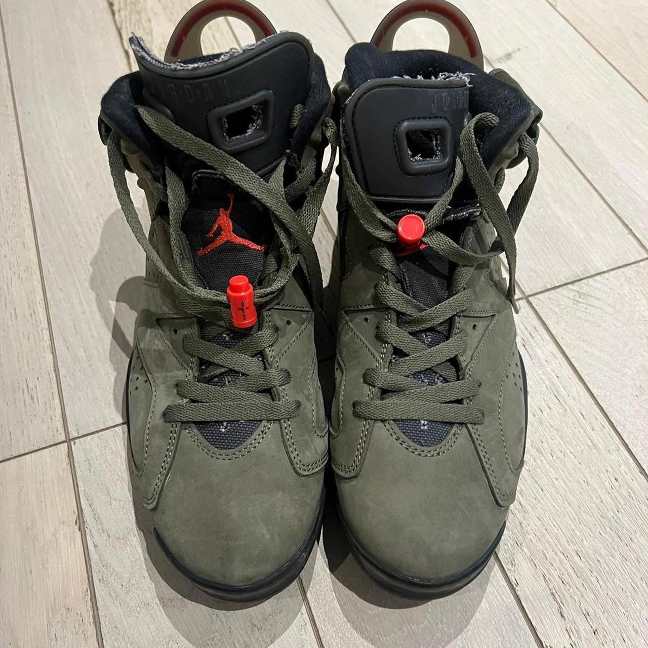 Jordan 6 Retro x Travis Scott Mid Olive Size UK... Depop
