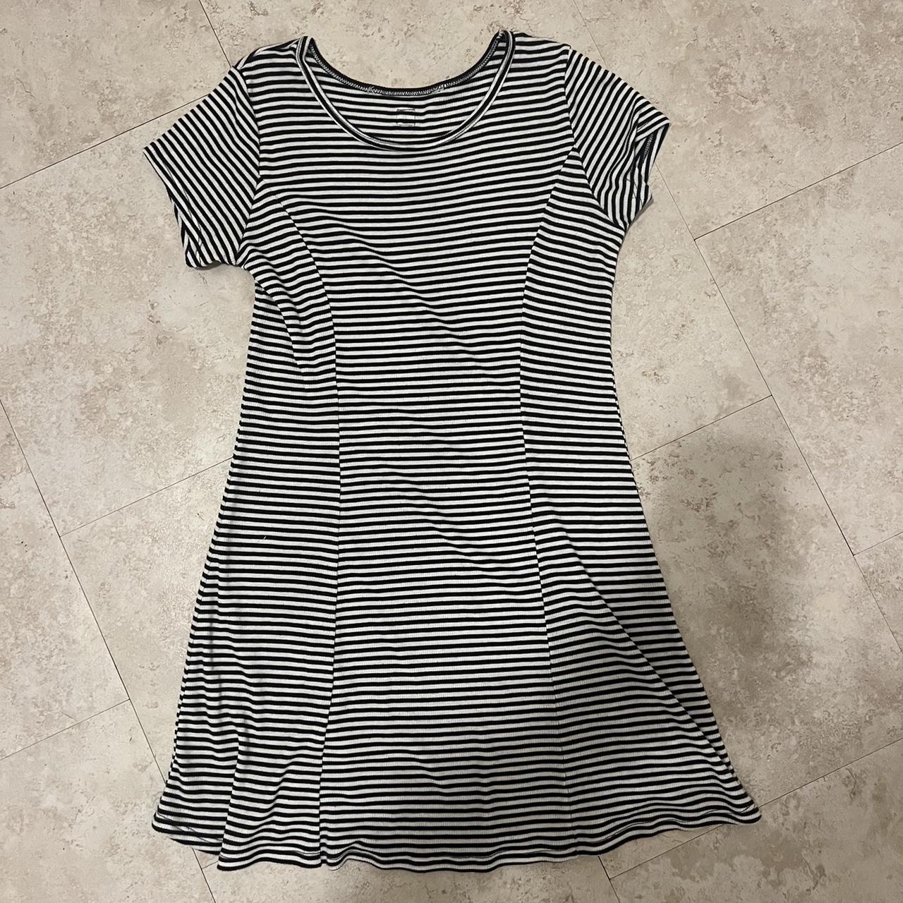 Billabong black and white striped dress best sale