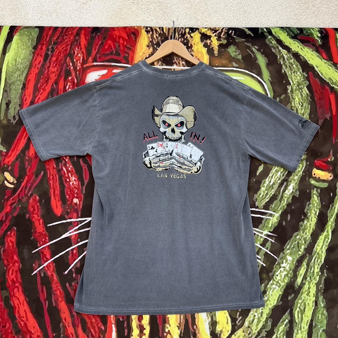 Vintage y2k crazy shirts Las Vegas all in skull... Depop