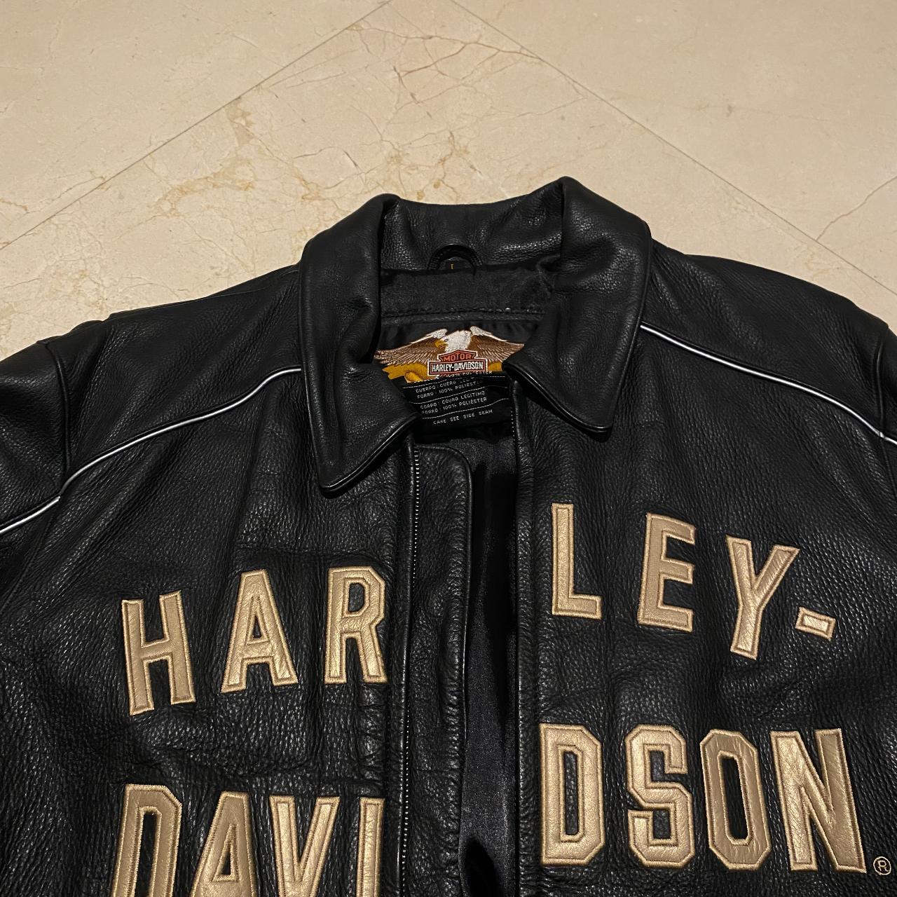 Harley Davidson Leather Jacket MESSAGE BEFORE | Depop