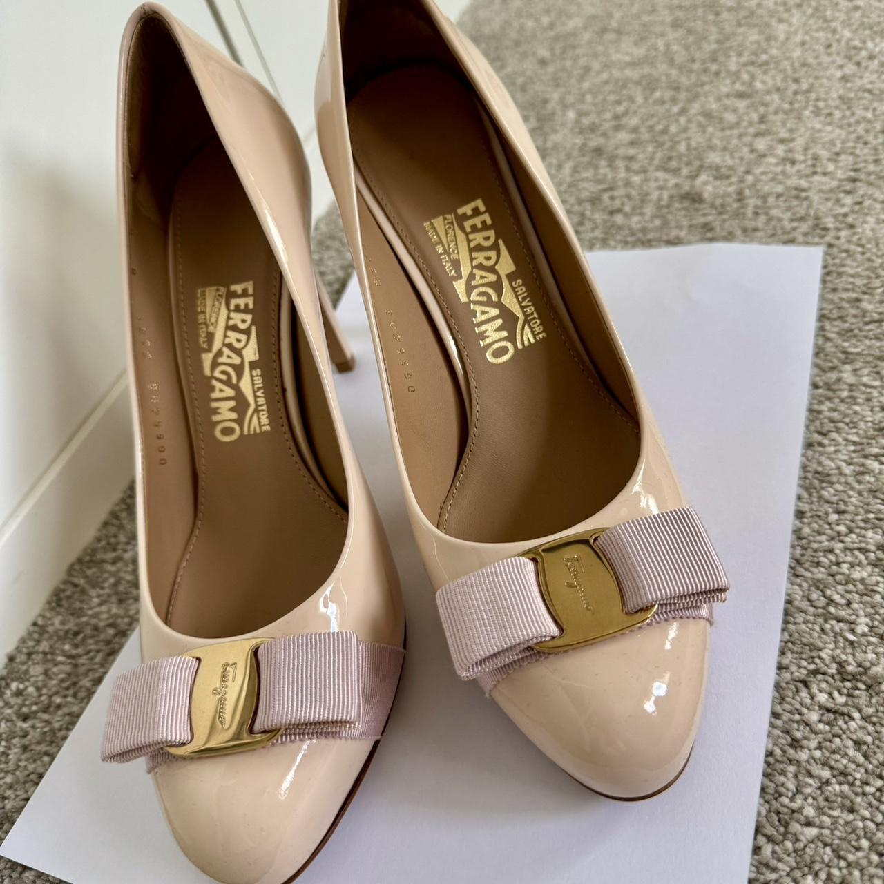 Salvatore Ferragamo 4 Nude Pink Heels These have. Depop