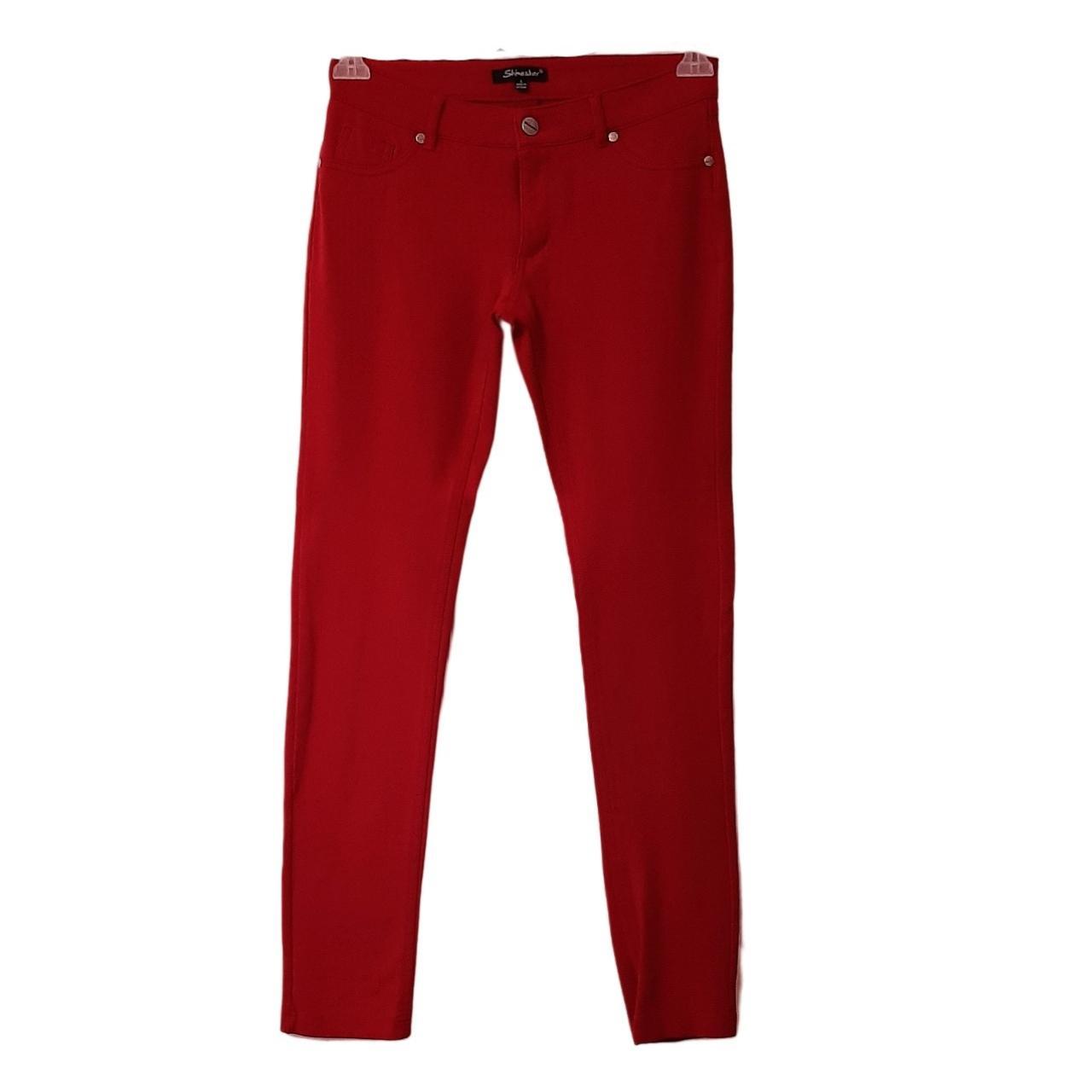 Red jeggings for girls orders