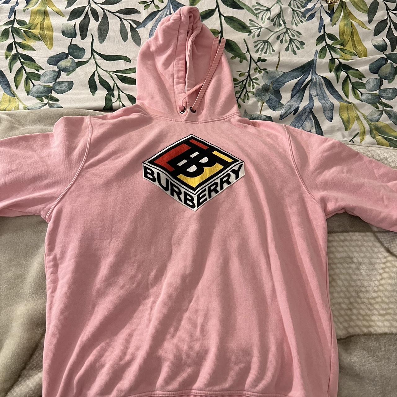 Burberry hoodie mens pink deals