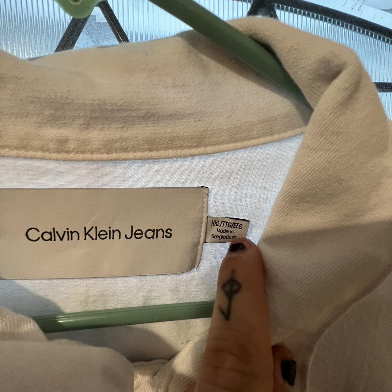 All white “Calvin Klein” denim jacket , - Depop